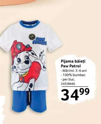 Pijama băieți Paw Patrol