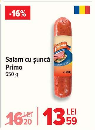 Salam cu șuncă, Primo