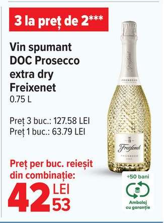 Vin spumant DOC Prosecco extra dry Freixenet
