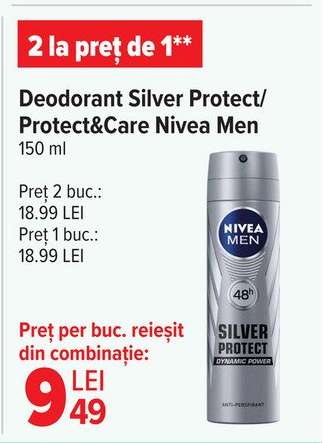 Deodorant Silver Protect/Protect&Care Nivea Men