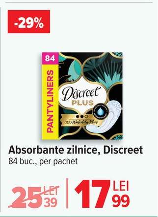 Absorbante zilnice, Discreet