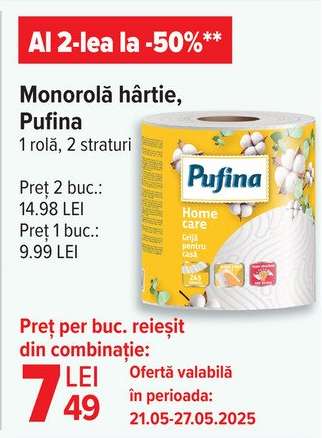 Monorolă hârtie, Pufina