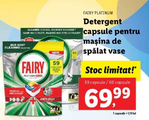 FAIRY PLATINUM Detergent capsule