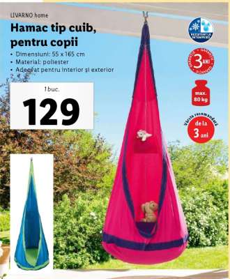 Hamac tip cuib, pentru copii