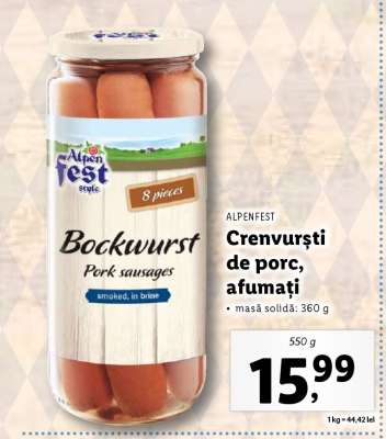 Crenvurști de porc, afumați