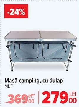 Masă camping, cu dulap