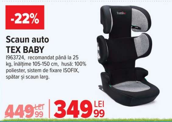 Scaun auto TEX BABY