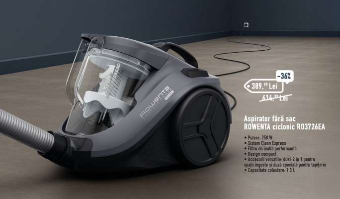Aspirator fără sac ROWENTA Cyclonic RO3726EA