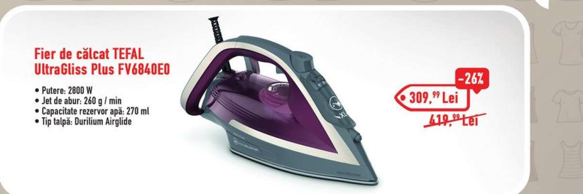 Fier de călcat TEFAL UltraGliss Plus FV6840E0