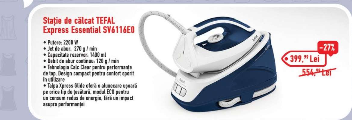Stație de călcat TEFAL Express Essential SV6116E0