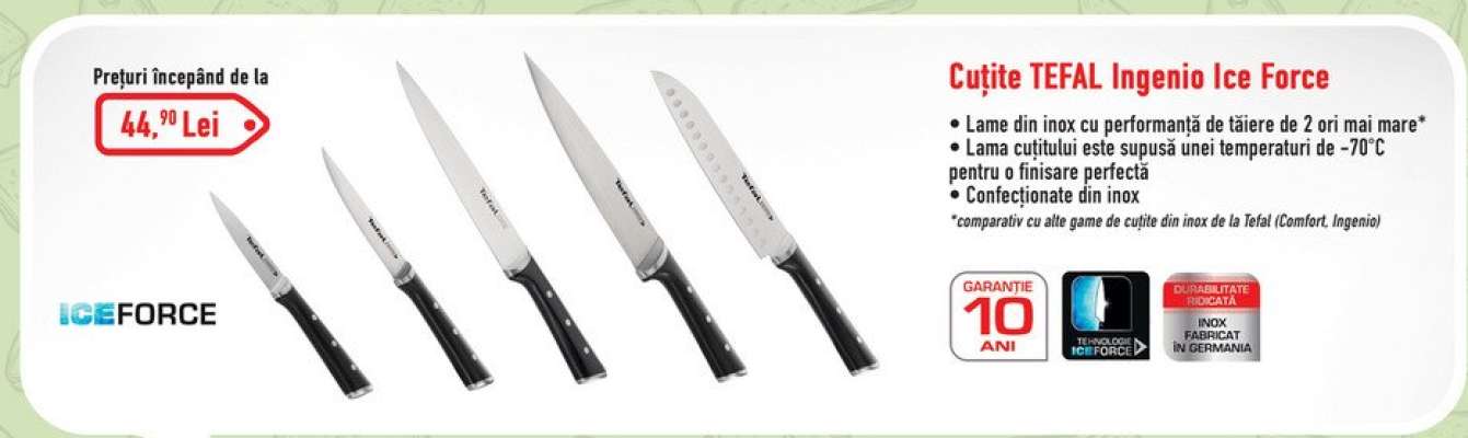 Cuțite TEFAL Ingenio Ice Force