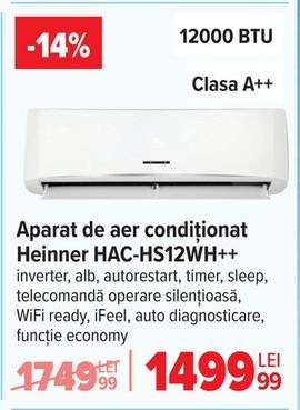 Aparat de aer condiționat Heinner HAC-HS12WH++