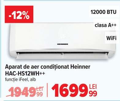 Aparat de aer condiționat Heinner HAC-HS12WH++