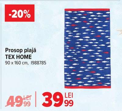 Prosop plajă TEX HOME