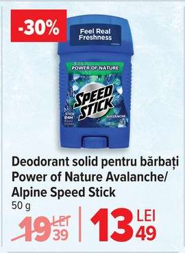 Deodorant solid pentru bărbați Power of Nature Avalanche/Alpine Speed Stick