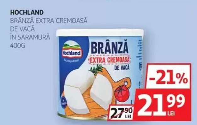HOCHLAND Brânză extra cremoasă de vacă