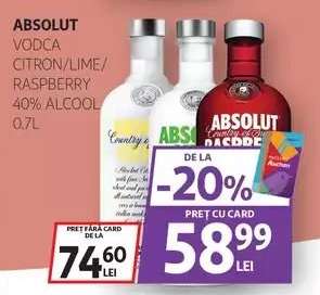 Absolut Vodka Citron/Lime/Raspberry