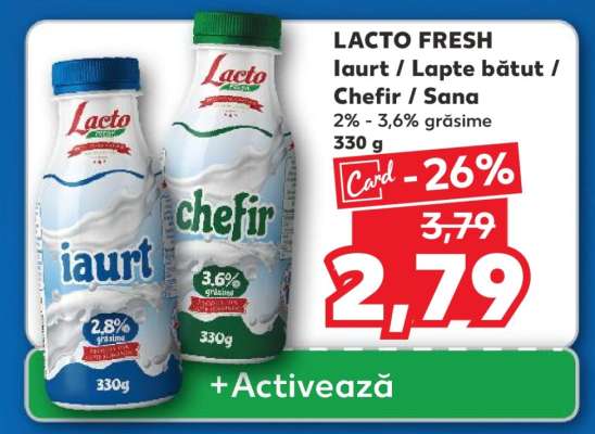 LACTO FRESH iaurt / Lapte bătut / Chefir / Sana