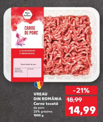 VREAU DIN ROMÂNIA Carne tocată de porc