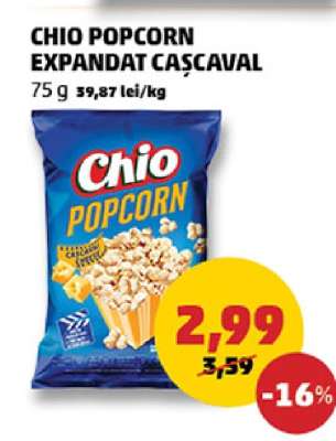 CHIO POPCORN EXPANDAT CAȘCAVAL