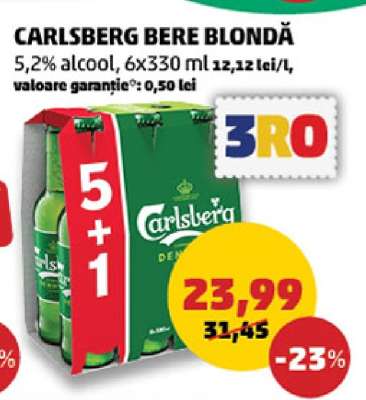 CARLSBERG Bere blondă