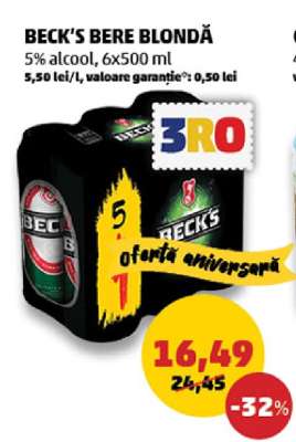BECK‘S Bere blondă