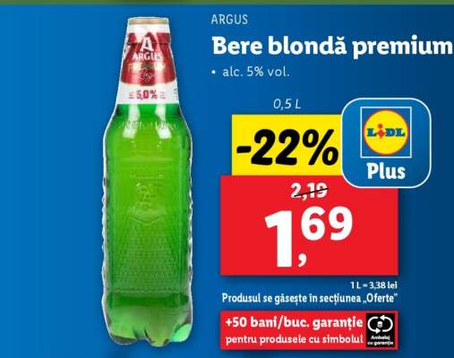 ARGUS Bere blondă premium