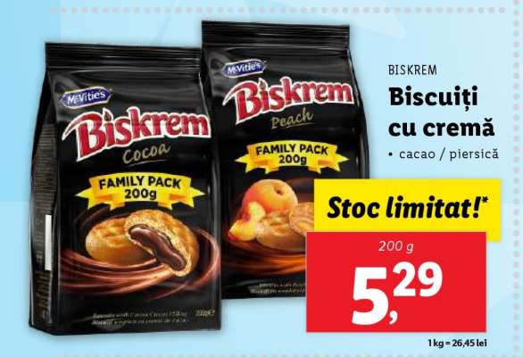 Biskrem Biscuiți cu Cremă