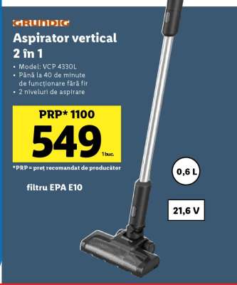 Aspirator vertical 2 în 1