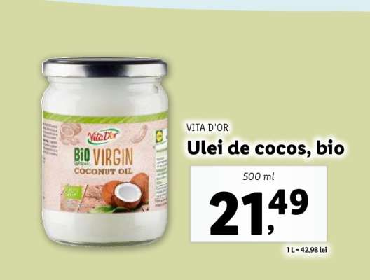 Ulei de cocos, bio