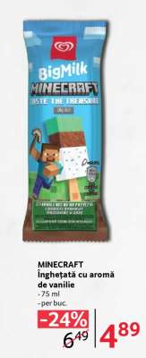 MINECRAFT înghețată cu aromă de vanilie