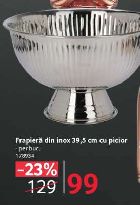 Frapieră din inox 39,5 cm cu picior