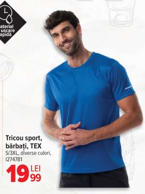 Tricou sport, bărbați, TEX