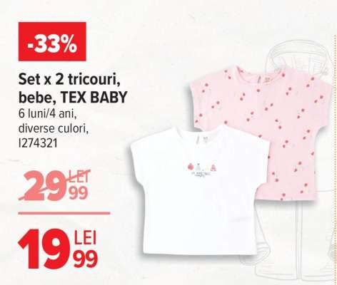 Set x 2 tricouri, bebe, TEX BABY