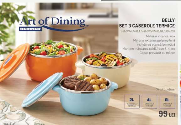 BELLY SET 3 CASEROLE TERMICE