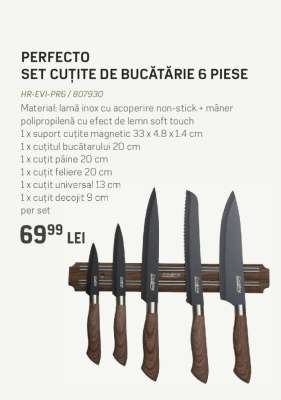 PERFECTO SET CUȚITE DE BUCĂTĂRIE 6 PIESE