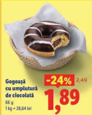 Gogoașă cu umplutură de ciocolată