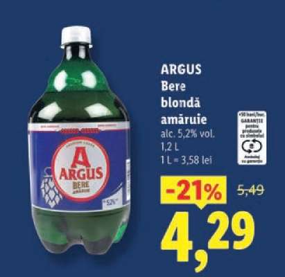ARGUS Bere blondă amăruie