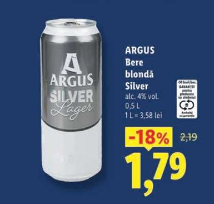 Argus Bere blondă Silver