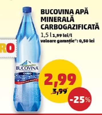 Bucovina Apă minerală carbogazificată