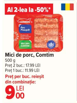 Mici de porc, Comtim