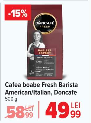 Cafea boabe Fresh Barista American/Italian, Doncafe