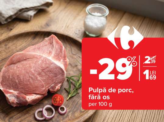 Pulpă de porc fără os