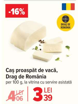 Caș proaspăt de vacă, Drag de România
