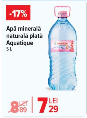 Apă minerală naturală plată Aquatique 5 L