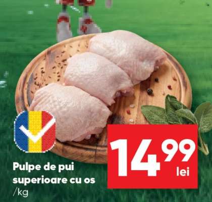 Pulpe de pui superioare cu os