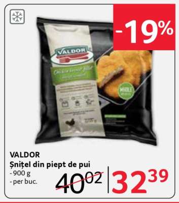 VALDOR Şniţel din piept de pui