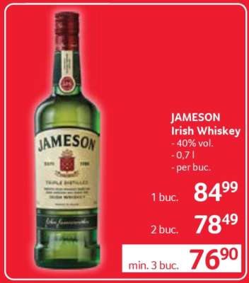 JAMESON Irish whiskey