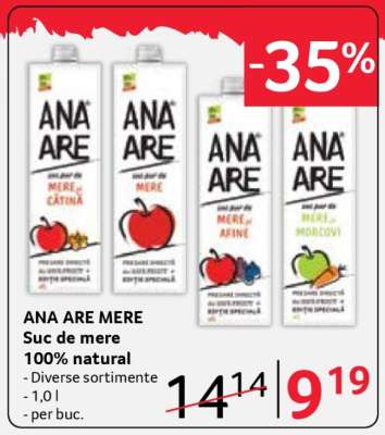 ANA ARE MERE Suc de mere 100% natural