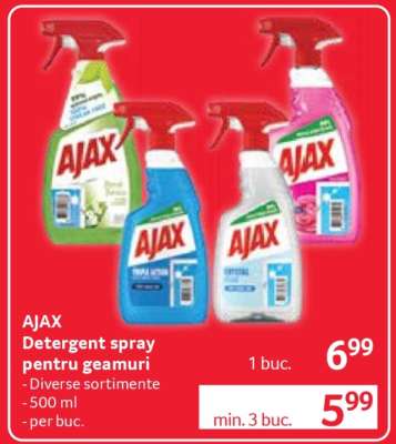 AJAX Detergent spray pentru geamuri